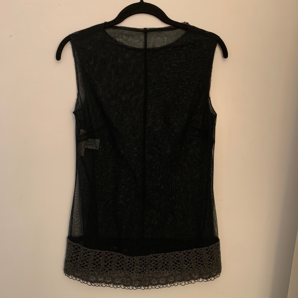 Alberta Ferretti sheer black sleeveless top - Picture 10 of 10